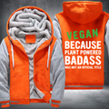 Vegan Because Plant Powered Badass Was Not An Official Title Fleece Hoodies Jacket