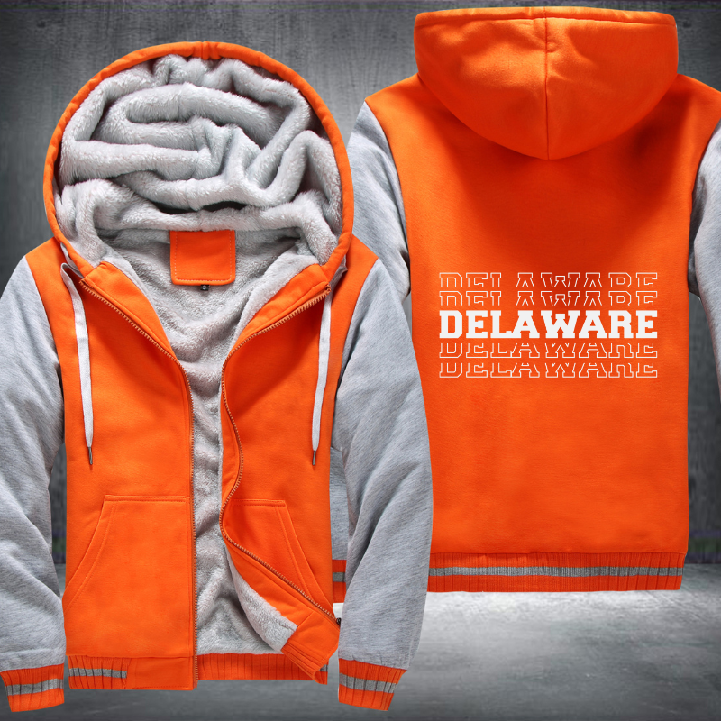 Patriotic USA State Delaware Fleece Hoodies Jacket