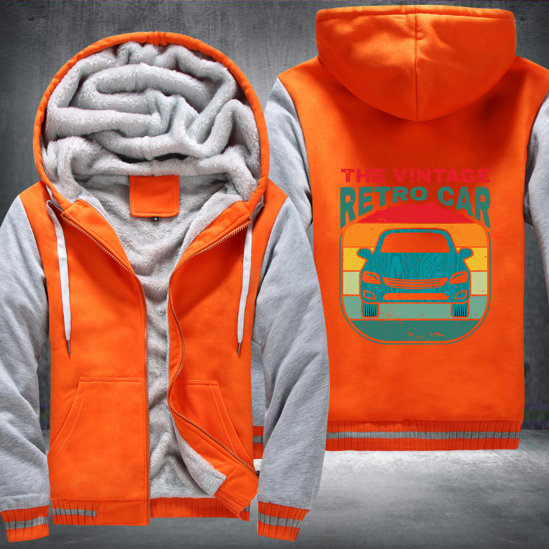 The vintage retro car Fleece Hoodies Jacket