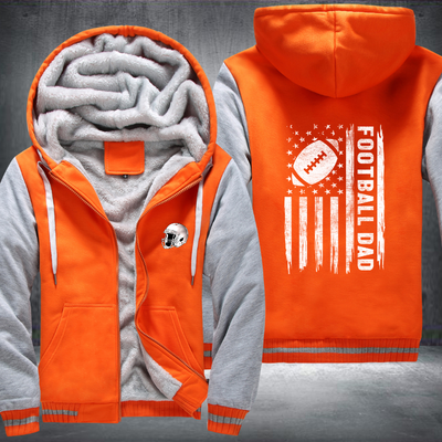 Football Dad Design Fleece Hoodies Jacket