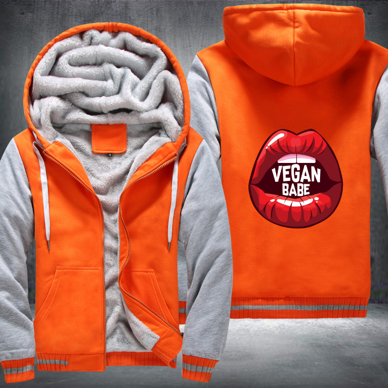 Vegan Babe Fleece Hoodies Jacket