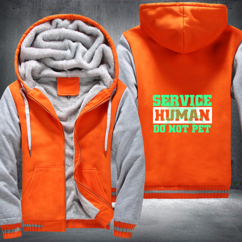 SERVICE HUMAN DO NOT PET Fleece Hoodies Jacket