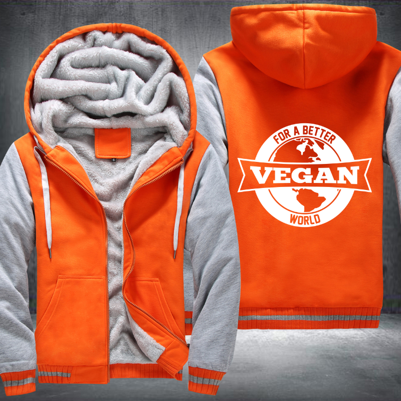 For A Better Vegan World Fleece Hoodies Jacket