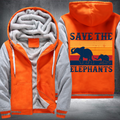 Save The Elephants Fleece Hoodies Jacket