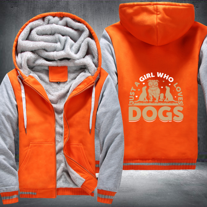 just a girl who love dogs Fleece Hoodies Jacket