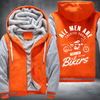 All Men Are Created Equal Then A Few Become Bikers Fleece Hoodies Jacket