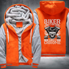 Biker Don't Go Gray We Turn Chrome Fleece Hoodies Jacket