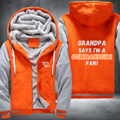 Grandpa Says I'm A Commanders Fan Fleece Hoodies Jacket