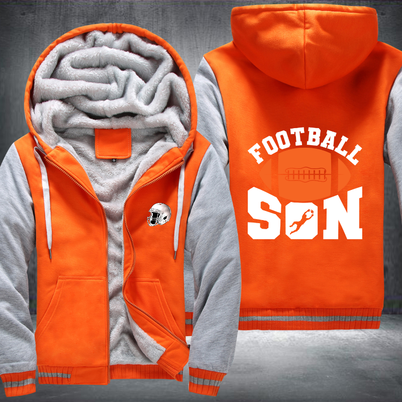 Football Son Fleece Hoodies Jacket