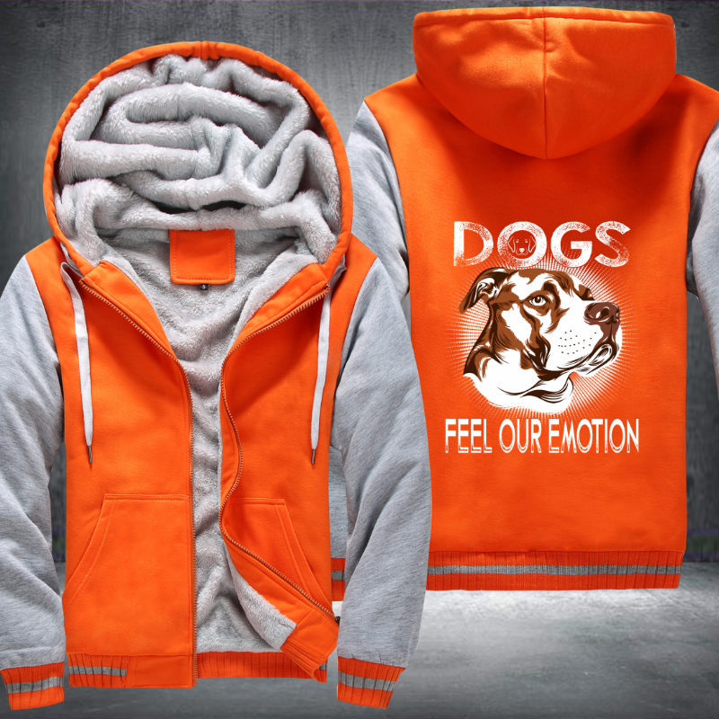 Dogs Feel Our Emotion Fleece Hoodies Jacket