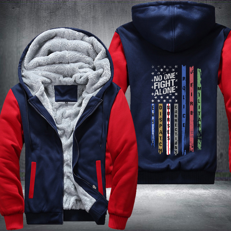 First Responders No One Fight Alone Fleece Hoodies Jacket