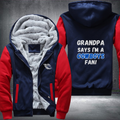 Grandpa Says I'm A Cowboys Fan Fleece Hoodies Jacket