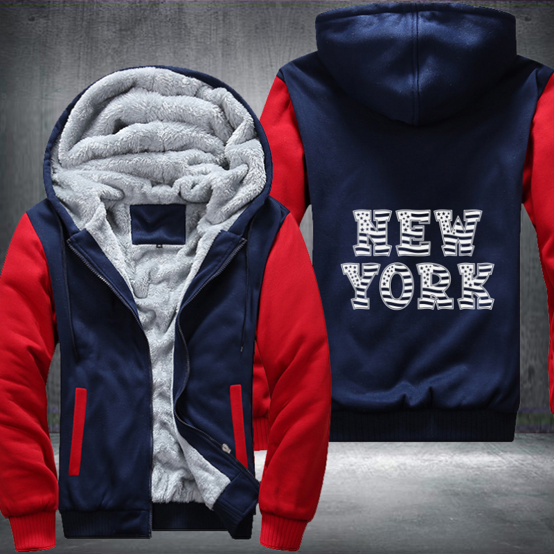 Patriotic USA State New york Design Fleece Hoodies Jacket