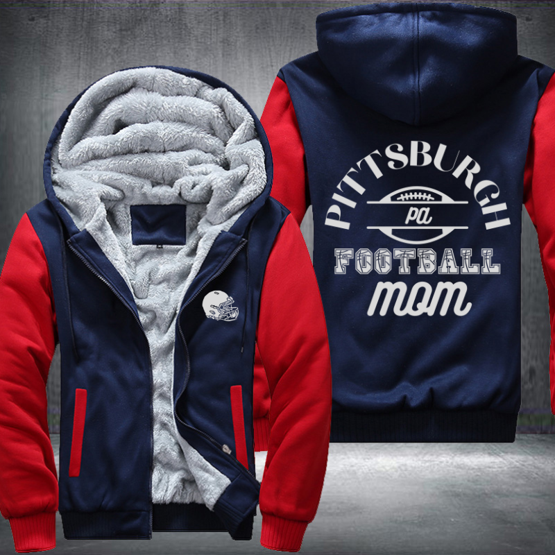 PITTSBURGH PA Football mom Fleece Hoodies Jacket
