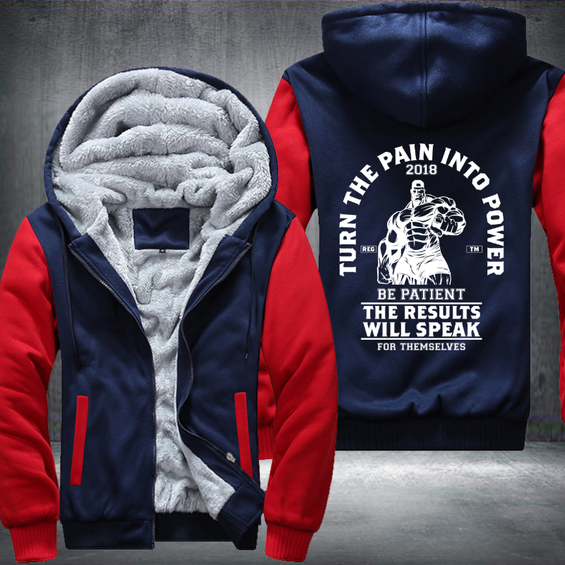 Turn The Pain Into Power Fleece Hoodies Jacket