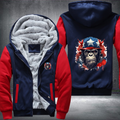 Animal Hiphop Graphic Watercolor Ape Fleece Hoodies Jacket