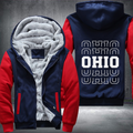 Patriotic USA State Ohio Fleece Hoodies Jacket