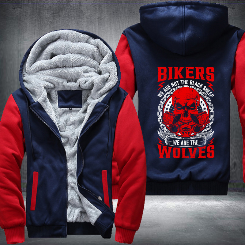 Bikers We Are The Wolves Fleece Hoodies Jacket