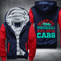 Warning May Spontaneously car Fleece Hoodies Jacket