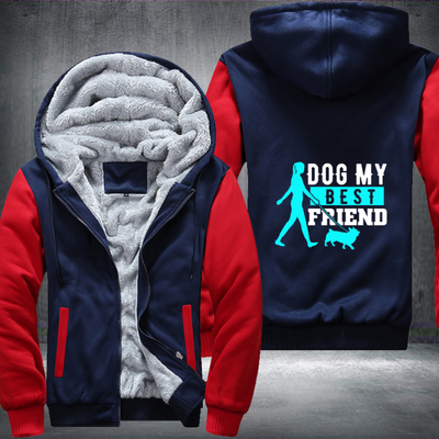 dog my best friend Fleece Hoodies Jacket