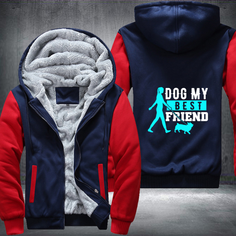 dog my best friend Fleece Hoodies Jacket