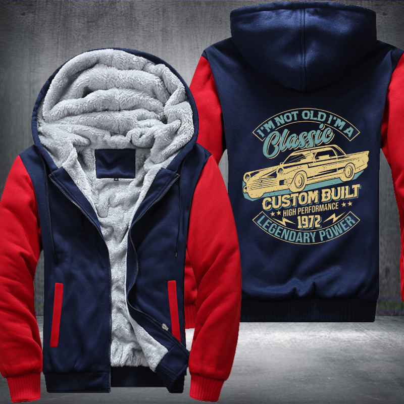 Vintage classic car lover Fleece Hoodies Jacket