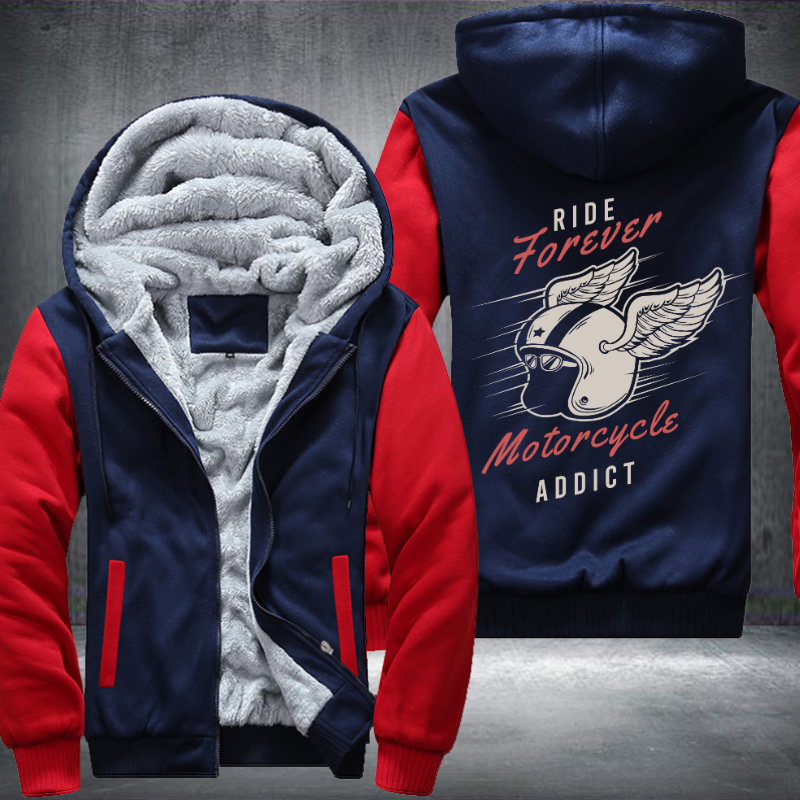 Ride Forever Motorcycle Addict Fleece Hoodies Jacket