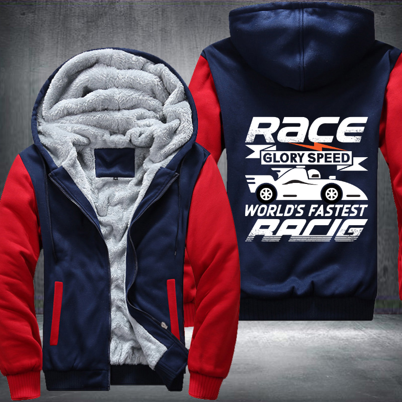 Race Glory Speed World's Faster Racing Fleece Hoodies Jacket