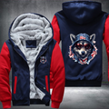 Animal Hiphop Graphic Wolf Red Glasses Fleece Hoodies Jacket