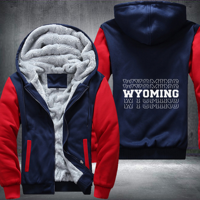 Patriotic USA State Wyoming Fleece Hoodies Jacket