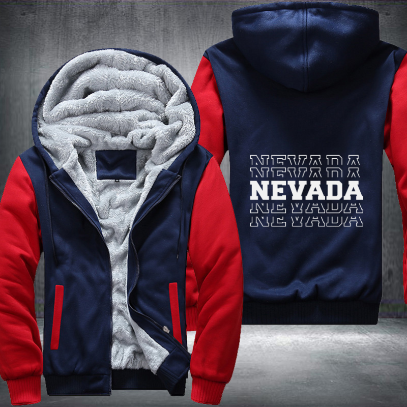 Patriotic USA State Nevada Fleece Hoodies Jacket