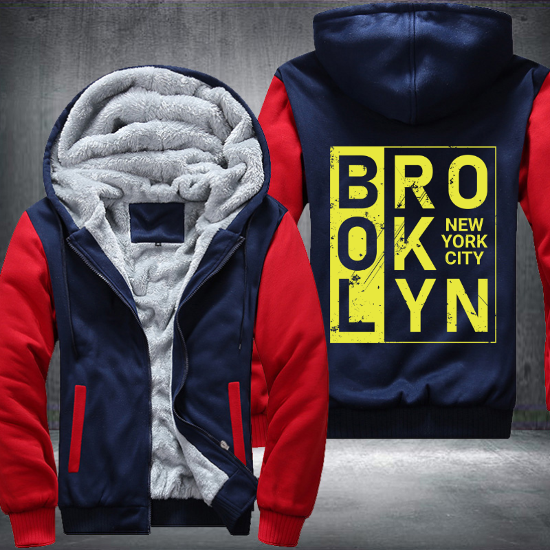 Brooklyn New York City  Fleece Hoodies Jacket