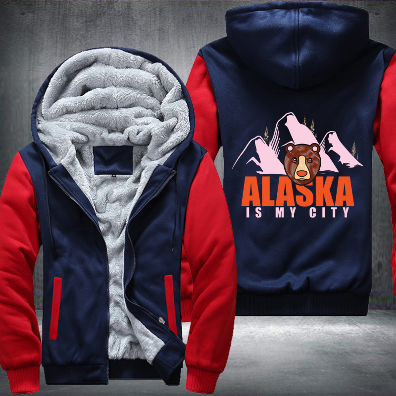 Alaska Is My City Fleece Hoodies Jacket