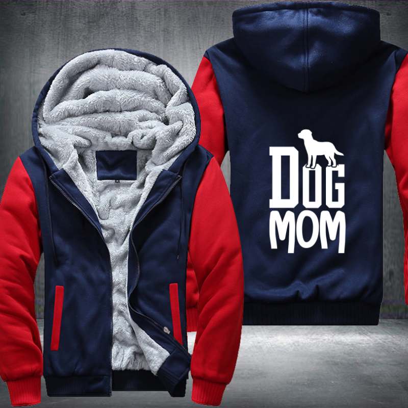 DOG MOM cute design Fleece Hoodies Jacket