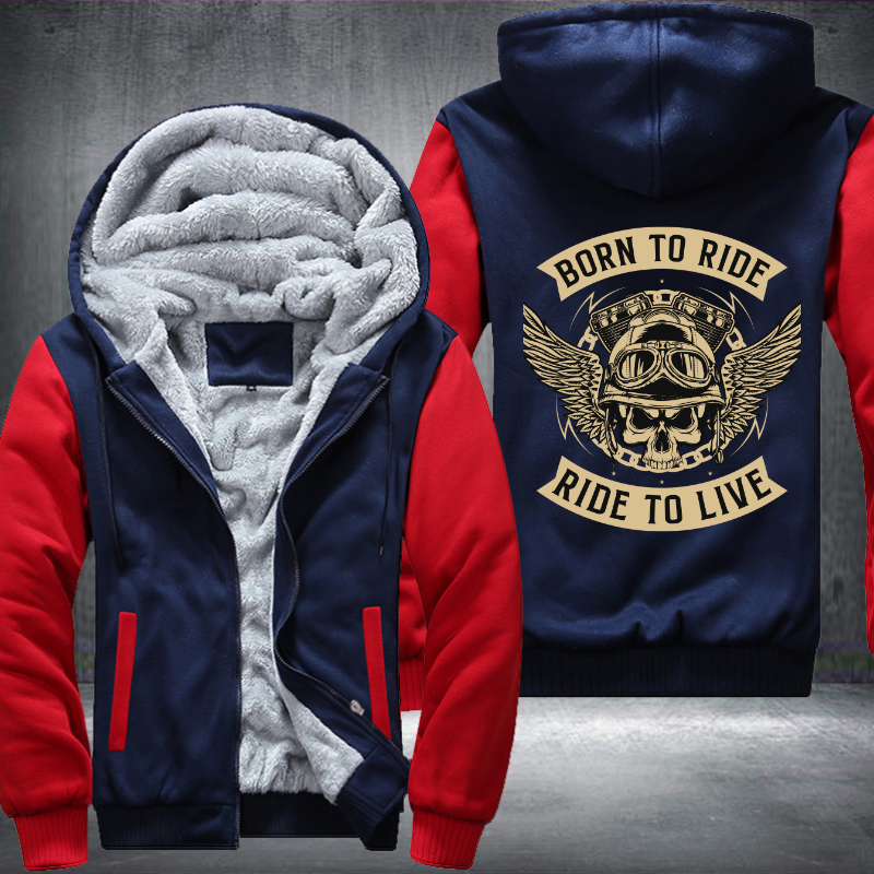 Born To Ride Ride To Ride Design Fleece Hoodies Jacket
