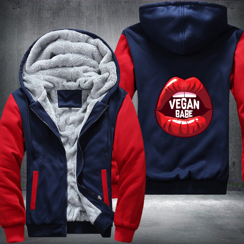 Vegan Babe Fleece Hoodies Jacket