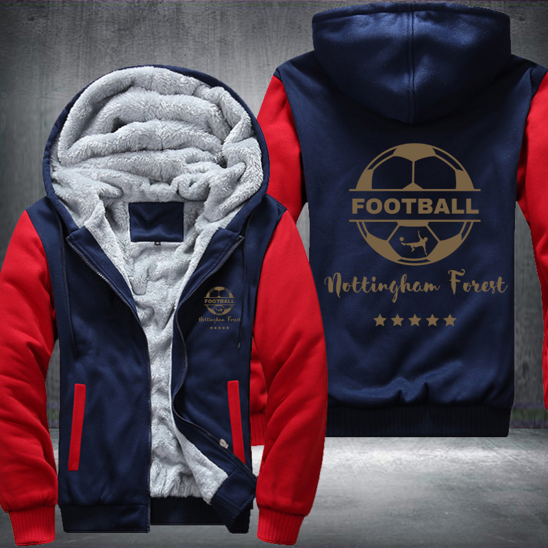 Soccer Football Gold Nottingham Forest Fleece Hoodies Jacket