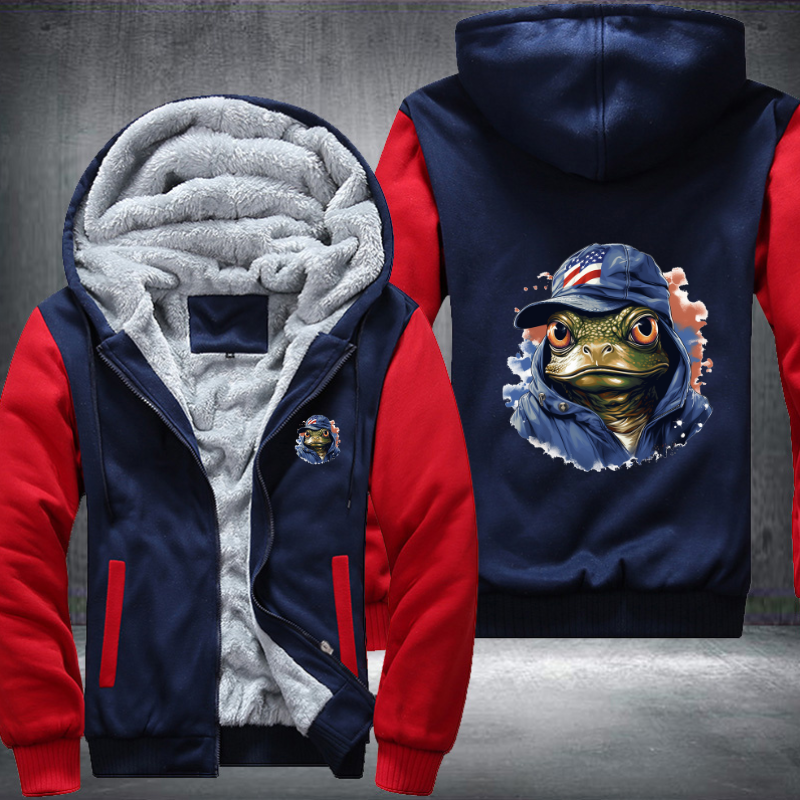 Animal Hiphop Graphic Flog Fleece Hoodies Jacket