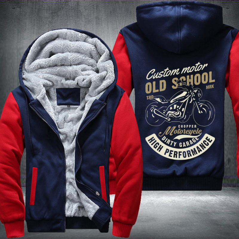 Custom Motor Old School MRK Chopper Fleece Hoodies Jacket
