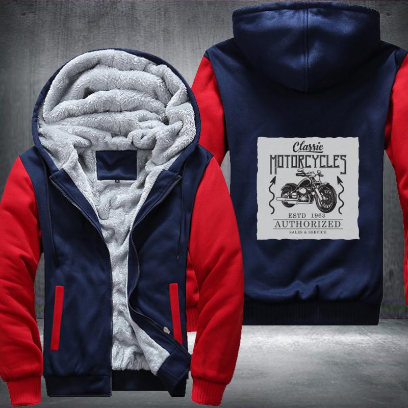Classic Motorcycles ESTD 1963 Fleece Hoodies Jacket