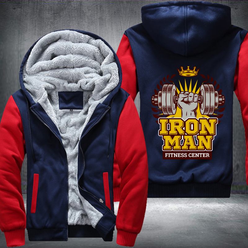 Iron Man Fitness Center Fleece Hoodies Jacket