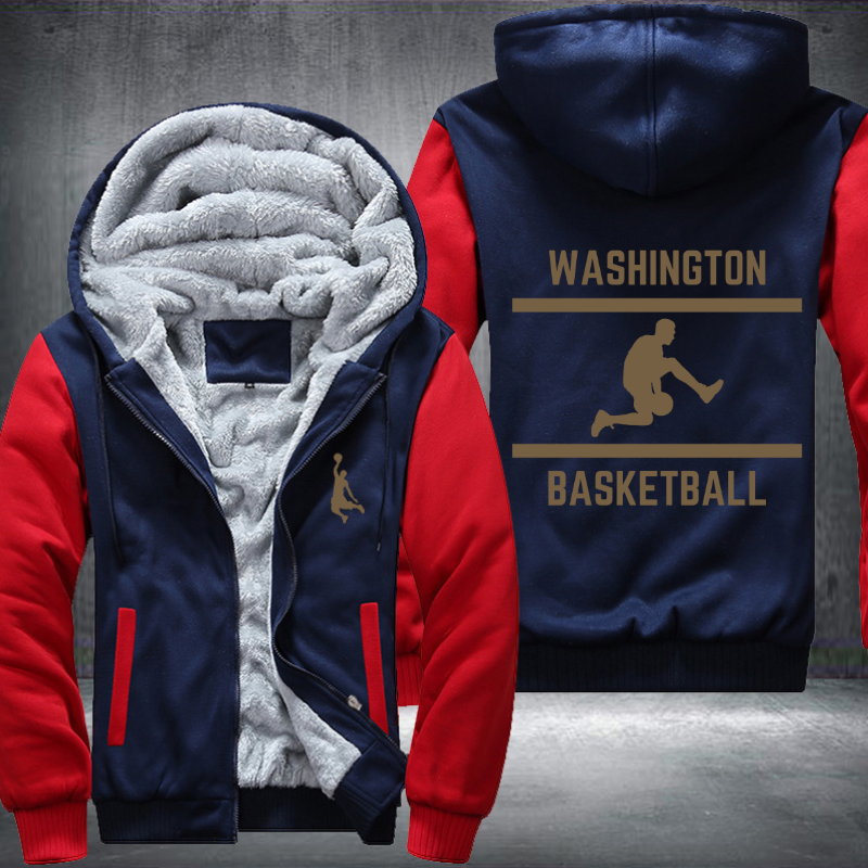 Basketball Lover City WASHINGTON Fleece Hoodies Jacket