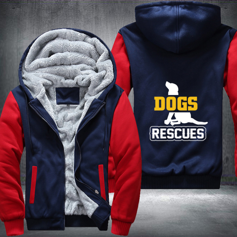 DOGS RESCUES Fleece Hoodies Jacket