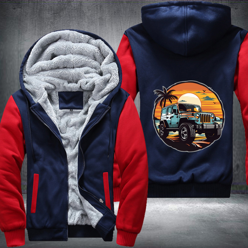 4x4s on Coastal Trails Fleece Hoodies Jacket