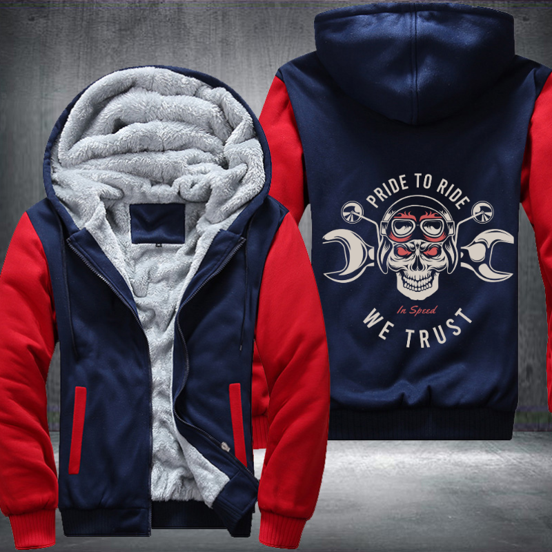 Pride to Ride In Speed we Trust Fleece Hoodies Jacket