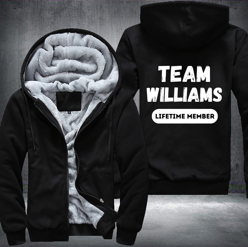 Team WILLIAMS Lifetime Member Family Fleece Hoodies Jacket