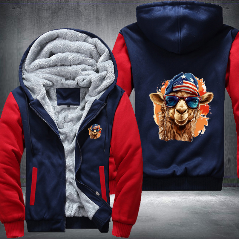 Animal Hiphop Graphic Funny Camel Fleece Hoodies Jacket