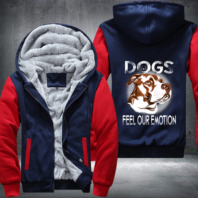 Dogs Feel Our Emotion Fleece Hoodies Jacket