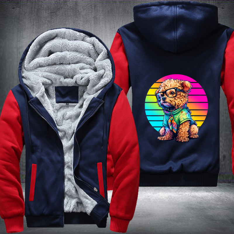 Charming Dog Fleece Hoodies Jacket