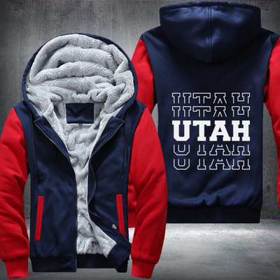Patriotic USA State Utah Fleece Hoodies Jacket